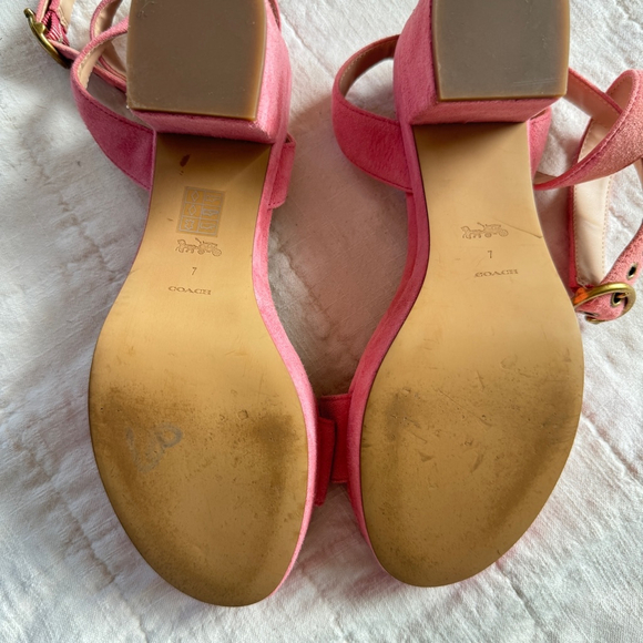 Coach Serena Sandals Suede Heels • Size: 7 - Picture 5 of 7